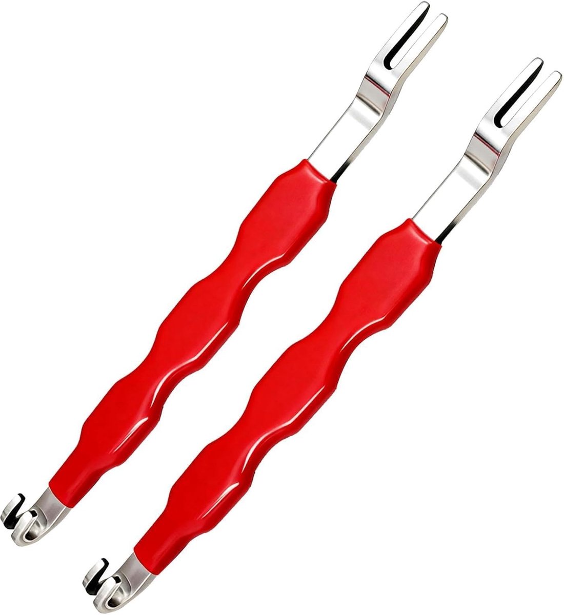 SnelShoppen - 2 Stuks Universeel Connector Trekker Gereedschap – Dubbelzijdige Stekker Verwijderaar voor Kabelboom Ontgrendeling, Auto Elektrische Rep