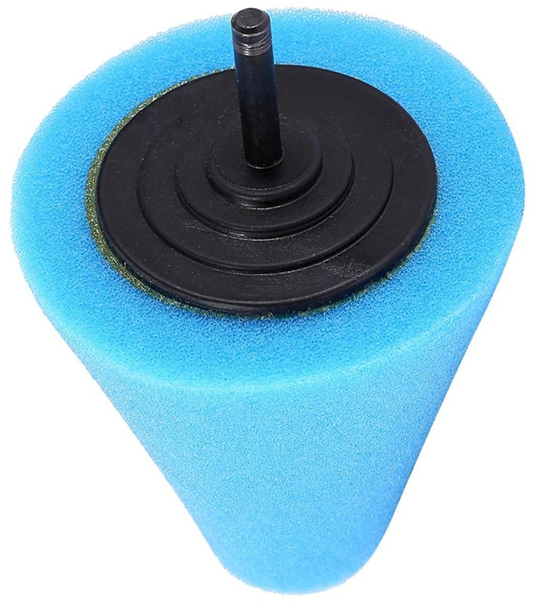SnelShoppen - Foam Pad Polijstkegel 1PCS - Hoogwaardige Spons Polijstpads voor Wielen - Voor Gebruik met Boormachine - Duurzaam en Waterabsorberend