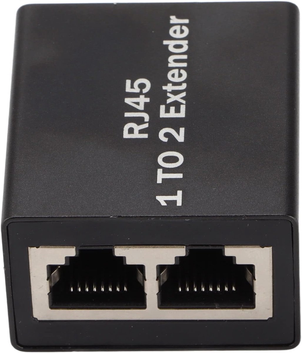 SnelShoppen - Ethernet Splitter 1 Naar 2 Adapter, RJ45 Splitter Internet Switch, Ethernet Kabel Splitter, Jack-Extender Splitter voor Hubs, Routers, S