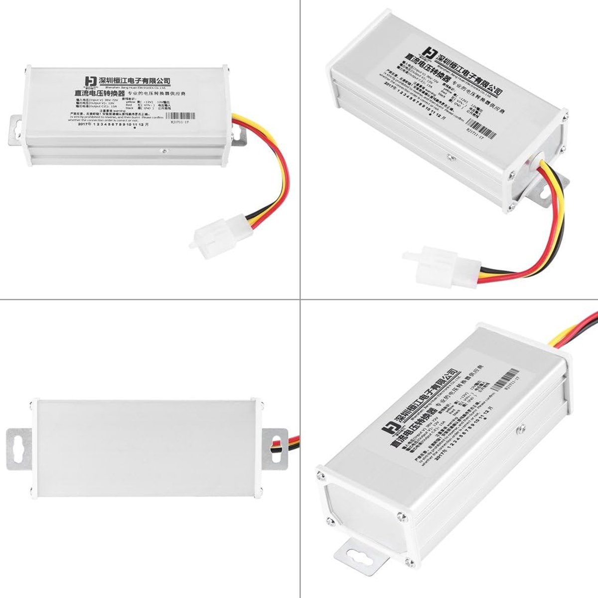 SnelShoppen - DC naar DC Voedingsomvormer voor Elektrische Auto, Ingang 36V-72V, Uitgang 12V-15A/180W, Energiebeheerder voor Elektrische Voertuigen, G