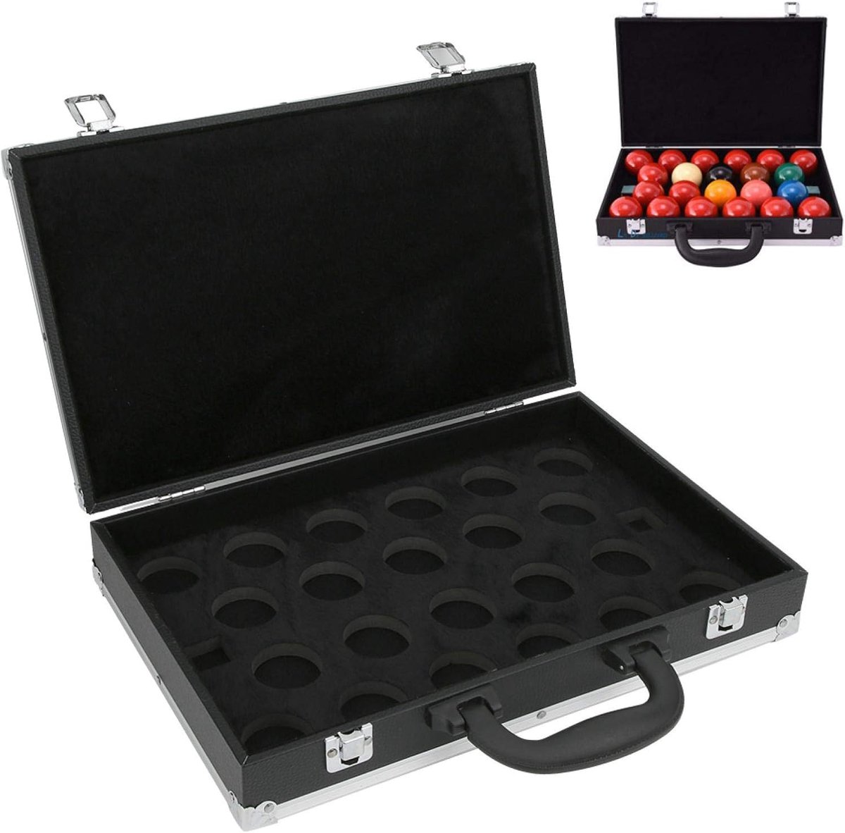 SnelShoppen - Lichtgewicht Billiard Ballen Box met Handvat - Opslagdoos voor 22 Billiard Ballen - Duurzaam en Draagbaar - Ideaal voor Billiardkamers