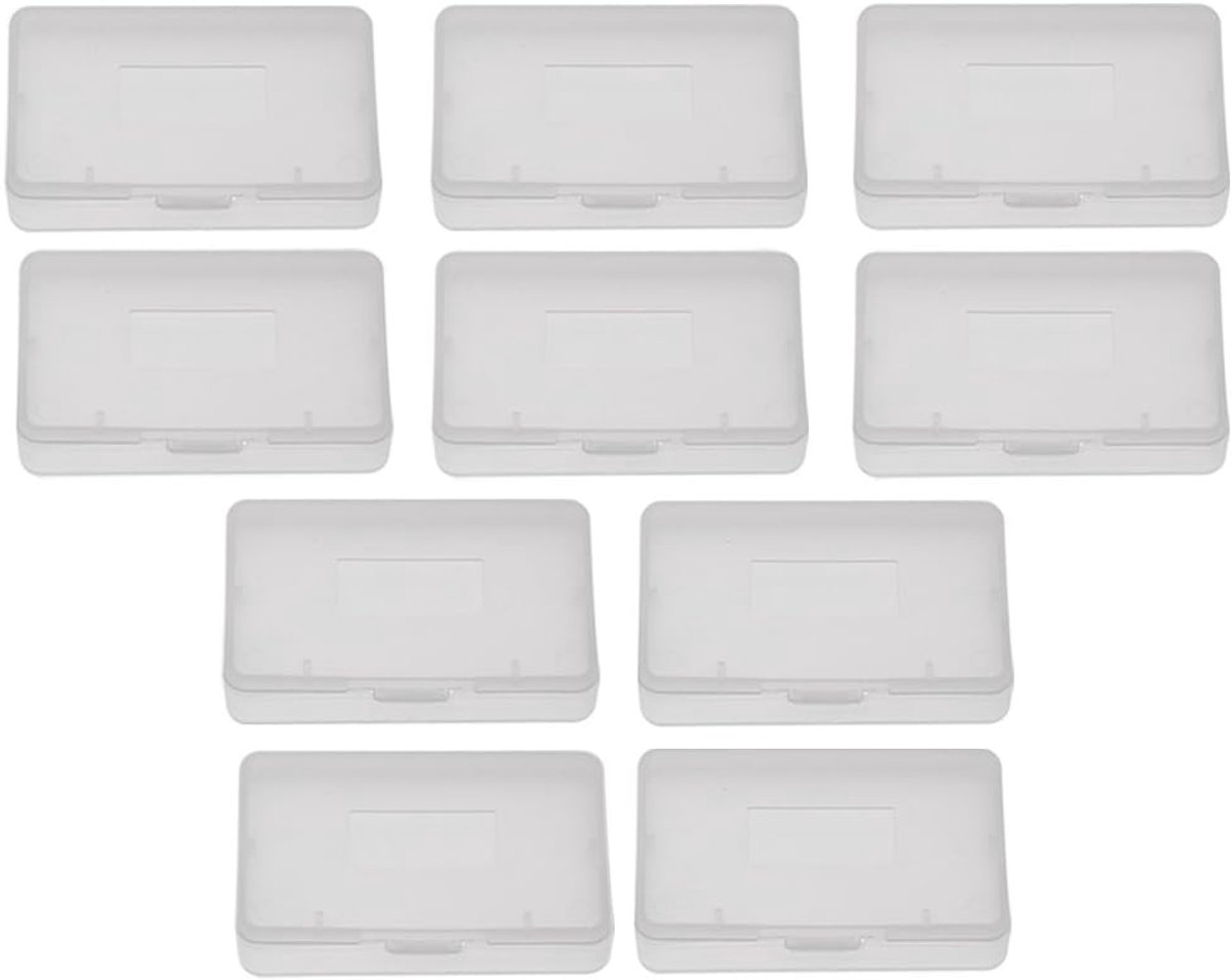 SnelShoppen - 10 stuks Cartridge Houder voor GBA, Transparant ABS Antistof Deksel Game Case voor Game Boy Advance GBA, Compact en Lichtgewicht Bescher
