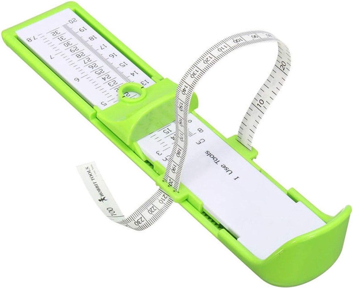 SnelShoppen - Voetmeting Kinderen - Professionele Voetmeetlat voor Peuters en Baby's - Groene Voetmaat Meter voor Kinderen 0-20cm - Lichtgewicht en Co