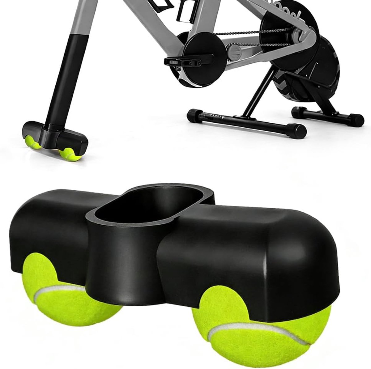 Rocker Plate Voeten met 2 Tennisballen - Indoor Fietsadapter - Verhoogd Comfort - Voor Intensieve Training - ShopVlot