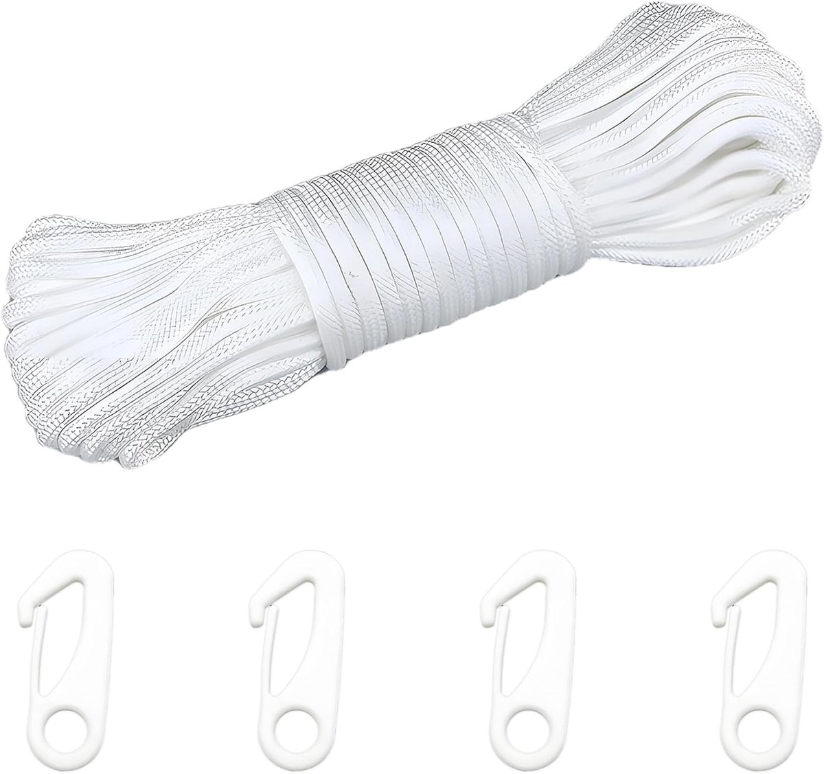 Vlaggenmast touw 20m - nylon - weersbestendig - ideaal voor buitengebruik - SnelShoppen