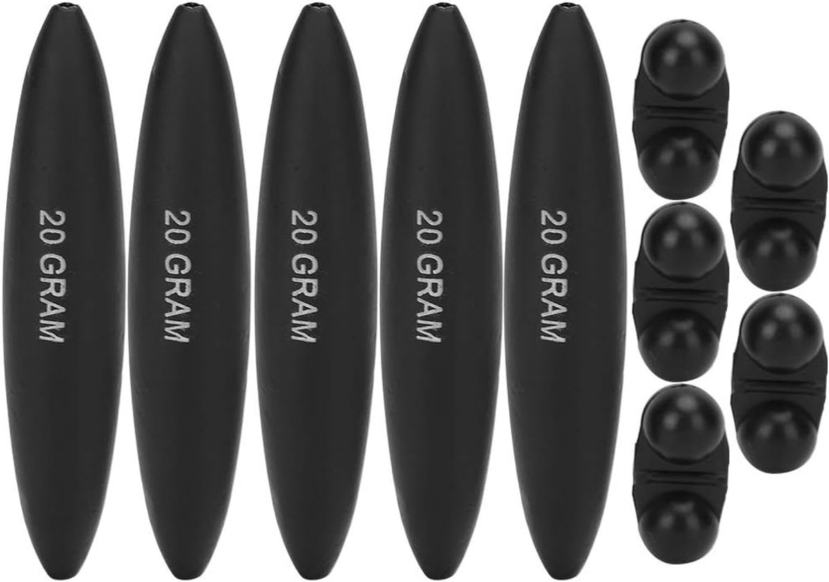 SnelShoppen - Vissen Float 5 Stuks Meerval Drijvers met Bel 20g/30g EVA Inline Float Vissers Boei met Goede Flexibiliteit voor Onderwater Vissen