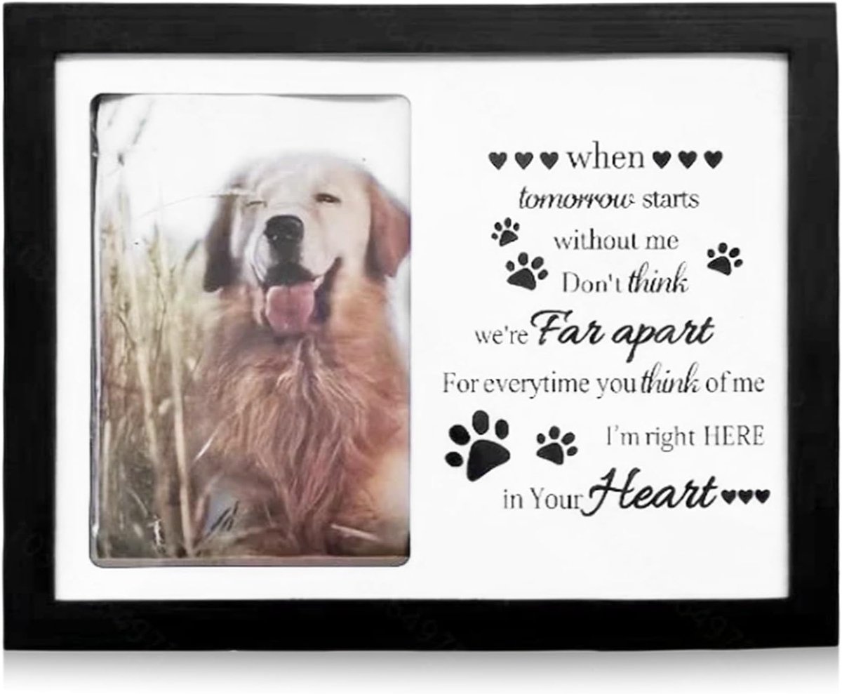 Herdenkingskrans voor huisdieren, gepersonaliseerd led-bord met foto en tekst, houten fotolijst voor honden en katten, unieke herdenkingsaccessoires voor dierenliefhebbers