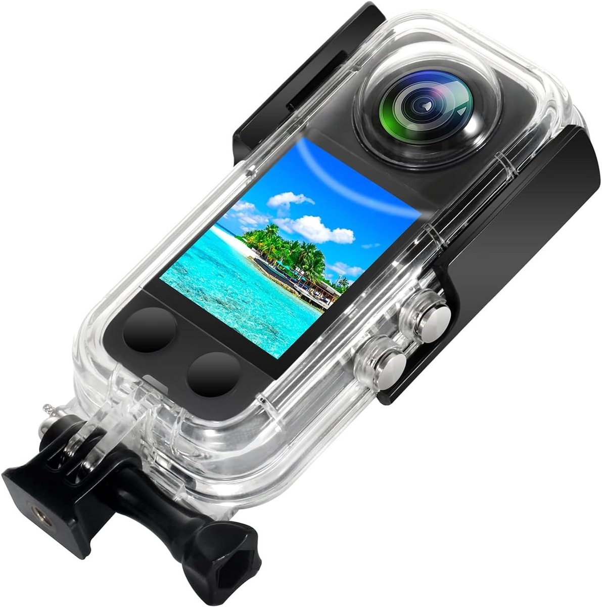 SnelShoppen - Waterproof Camera Behuizing voor X3 Camera, Tot 40m Onderwater, Schokbestendig PC Materiaal met 1/4 Inch Schroefdraad voor Duiken, Surfe