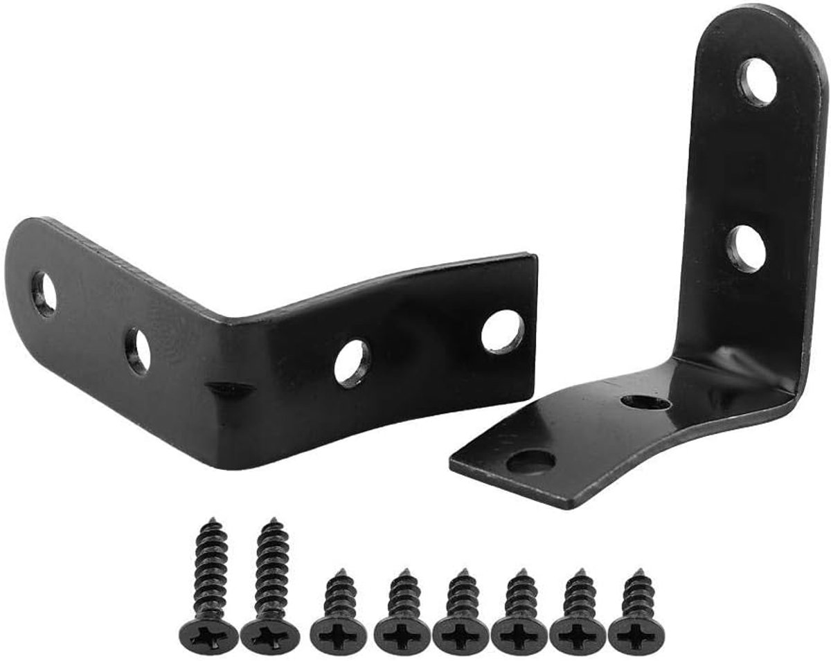 SnelShoppen - Car Glove Box Lid Hinge Bracket Reparatie Kit Zwart, IJzeren Scharnier Beugel Vervangset voor A3/A4 B6 B7 8P, Duurzaam en Compact