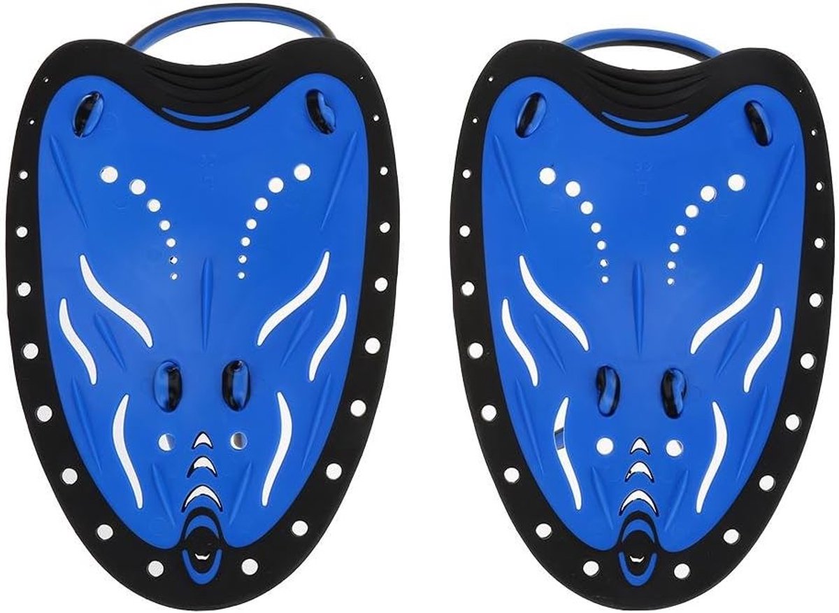 SnelShoppen - Professionele Hand Paddles voor Zwemtraining - Verbeter Techniek, Hoogwaardige TPR en PP, Maat M - Blauw - Voor Zwemtraining en Snelheid