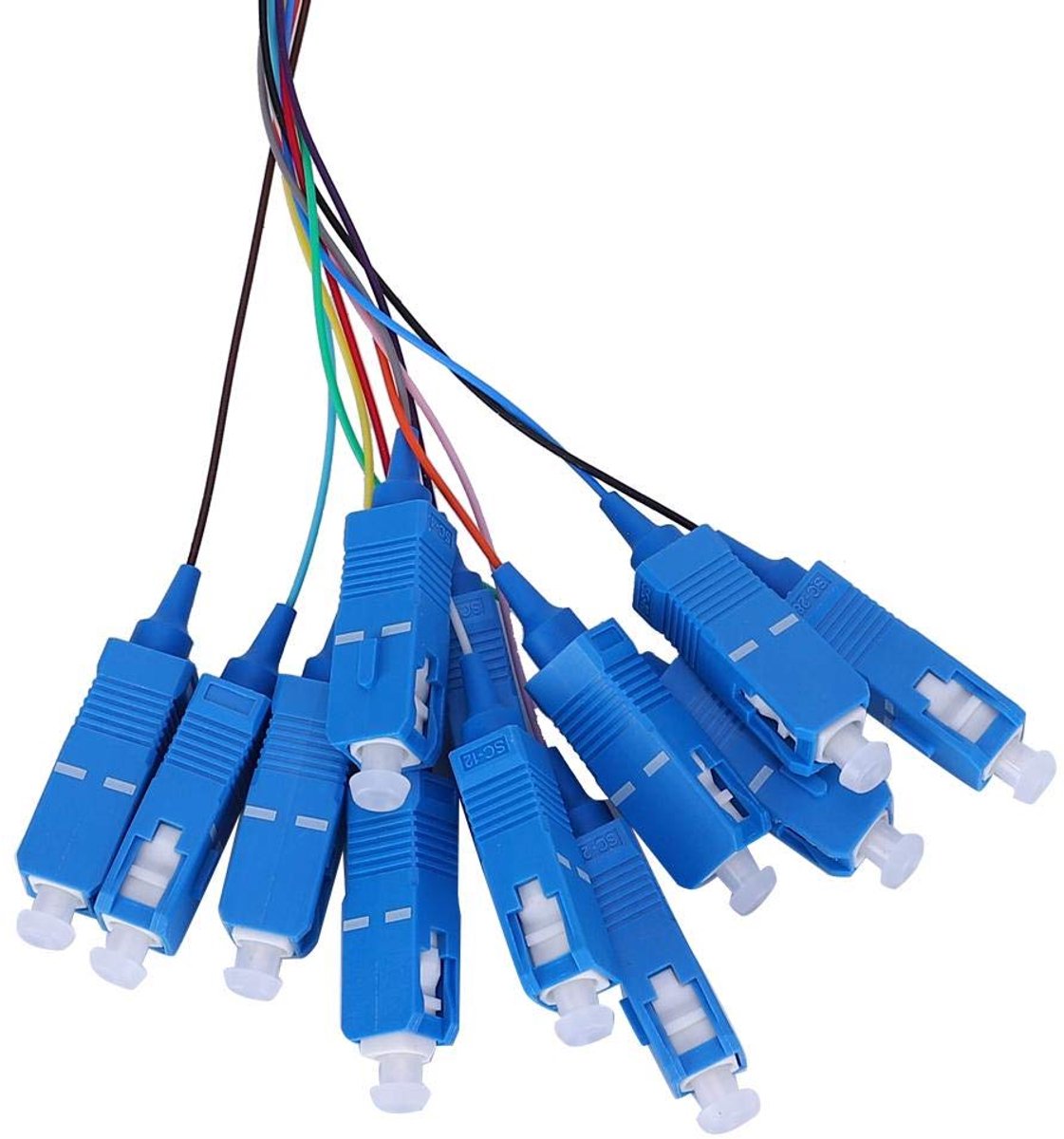 Glasvezelpigtail kabel - 12-adrig SC/UPC - PVC buitenschil - stabiele verbinding - ShopVlot
