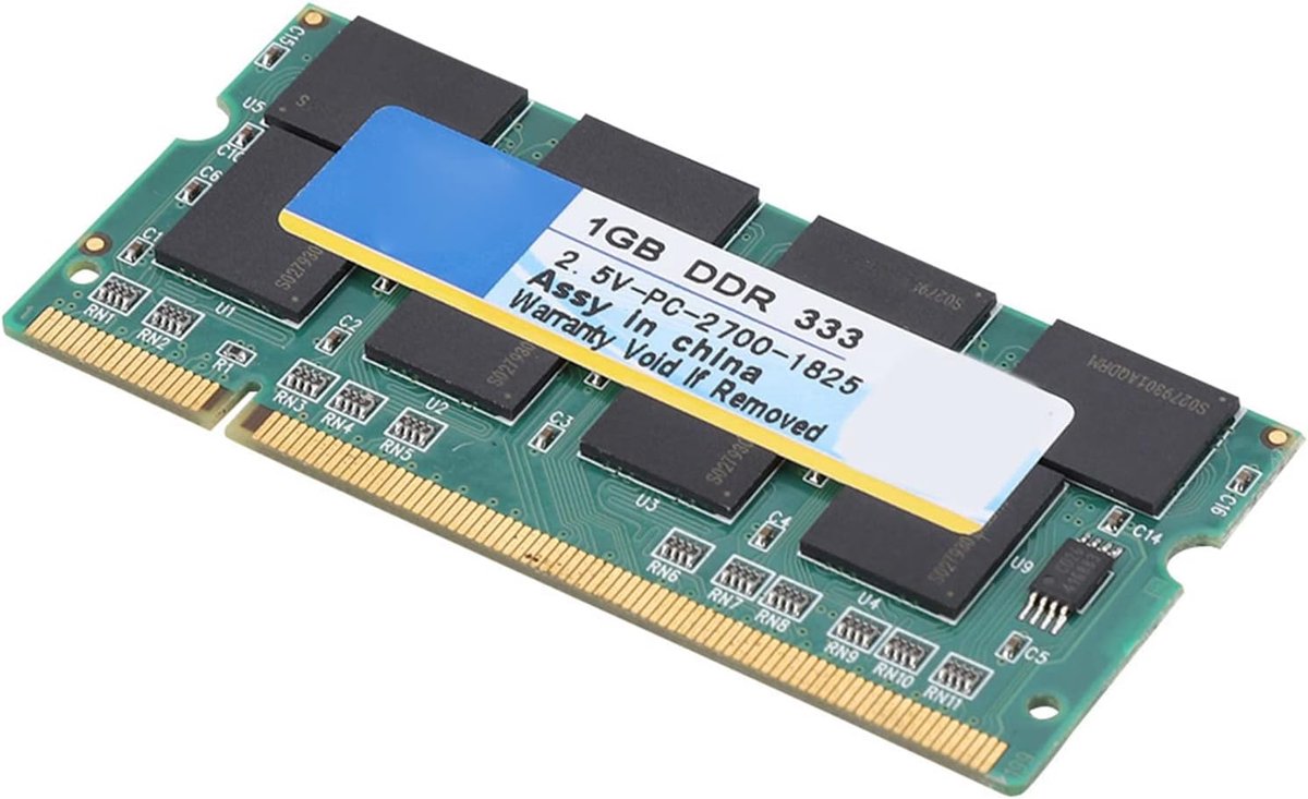 SnelShoppen - Laptop Geheugen 1G DDR 333MHz RAM voor Verbeterde Systeem Prestaties, Eenvoudige Installatie in PC 2700 Notebooks