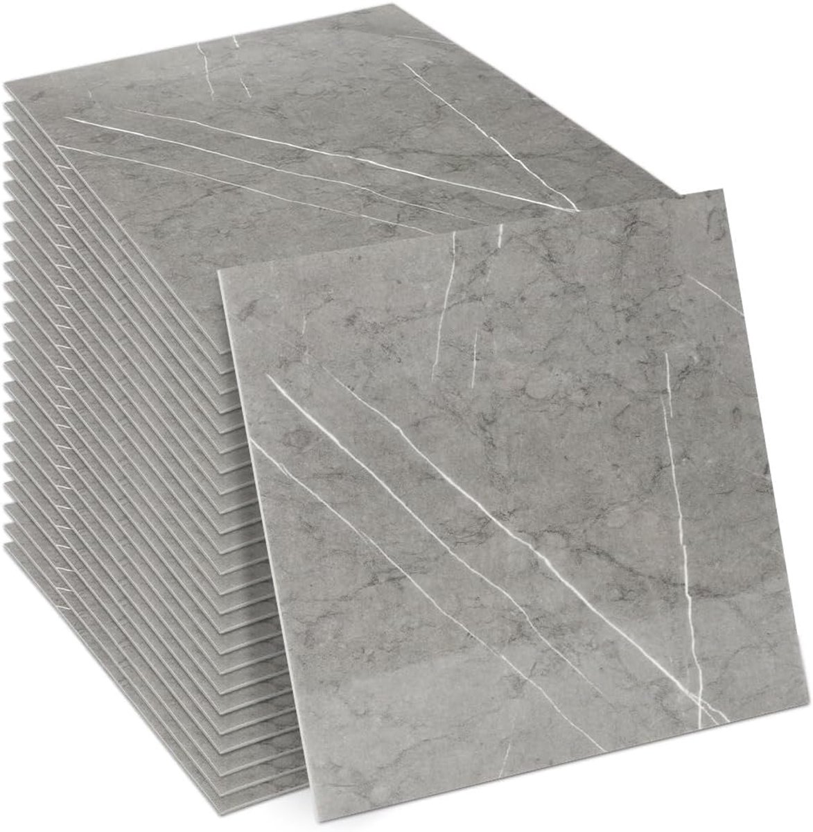 SnelShoppen - Zelfklevende Wandtegels 24 Stuks 30 x 30 cm 3D Steenlook Waterproof en Vlekbestendig Voor Keuken, Badkamer, Woonkamer, TV Wandbekleding