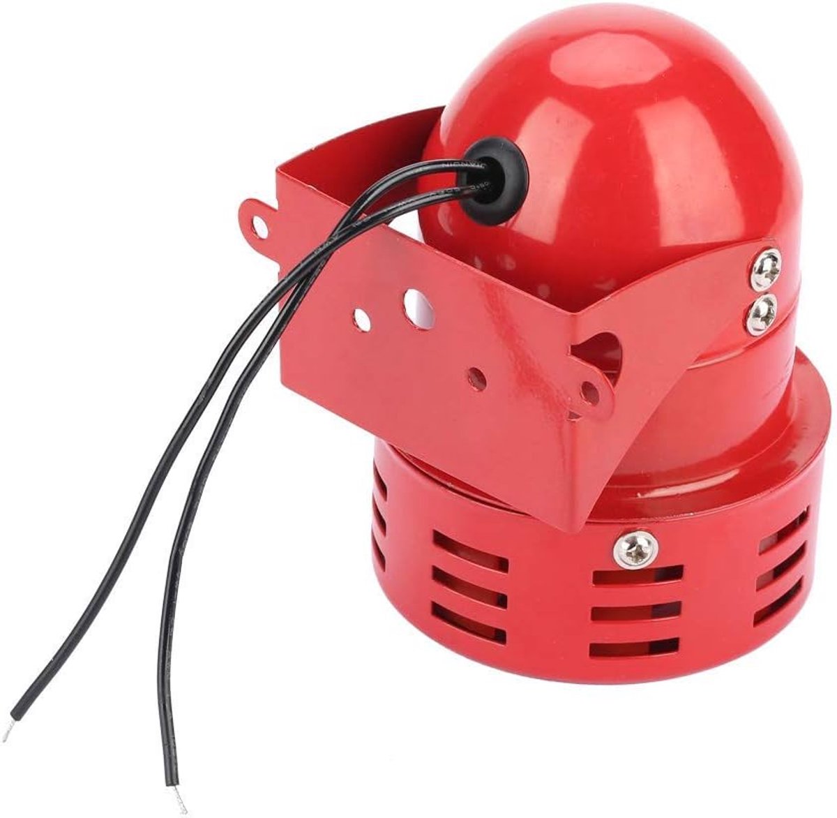 SnelShoppen - 220V 120DB Rode Mini Motor Alarm MS-190 Metalen Industriële Geluidssignaal Beveiliging Tegen Diefstal voor Fabriek en Bouw