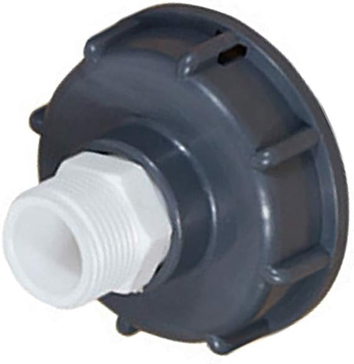 SnelShoppen - IBC Adapter S60x6 naar 1 inch Mannelijk, IBC Tank Adapter Connector Vervangingsklep voor Tuin Watercontainers, Hoogwaardige Kunststof, E
