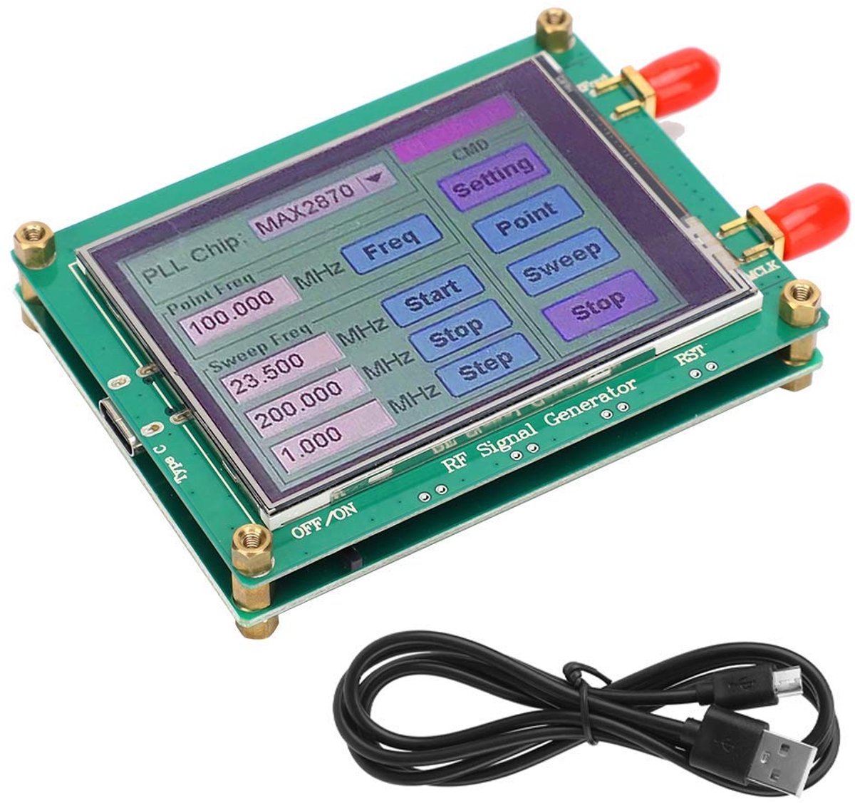 SnelShoppen - RF Signaal Generator Module, Frequentiebron Generator, Hoge Stabiliteit Frequentie van 23.5 tot 6000MHz, Laag Geluid MAX2870, Geschikt v