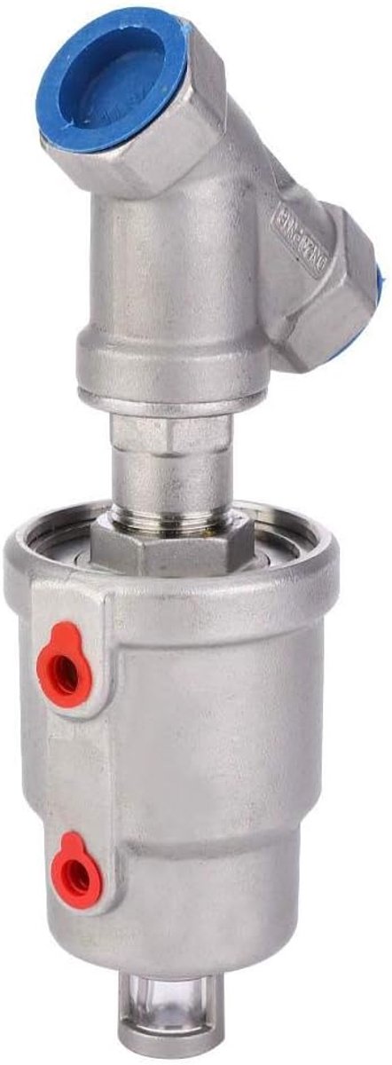 SnelShoppen - Pneumatische Hoekzitting Ventiel 1/2" DN 15 RVS Pneumatische Binnen Draad Hoekzitting Ventiel 3/4" DN20 voor Stoomsystemen
