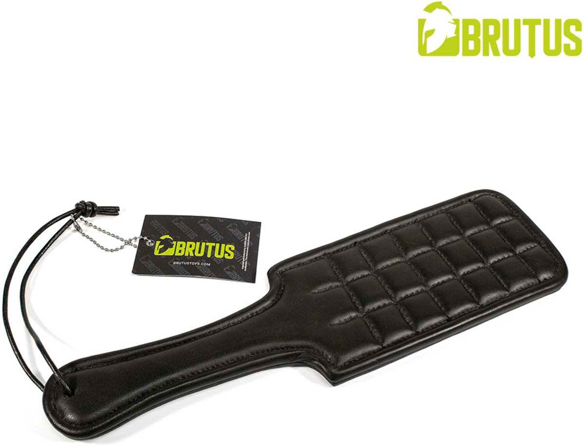 BRUTUS - Leather Paddle Stitched Cushioning - Zwart