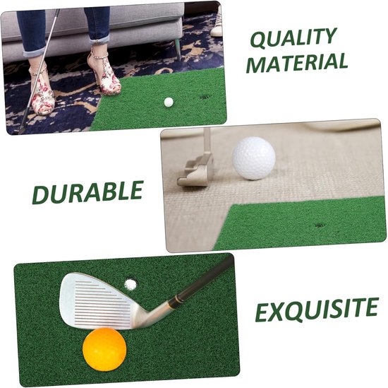 Golf Oefenmat - Swingmat Kunstgras - Golf Oefenen - Draagbaar Indoor Gebruik - 30x30x2 cm - Groen van GOLF — afbeelding 4