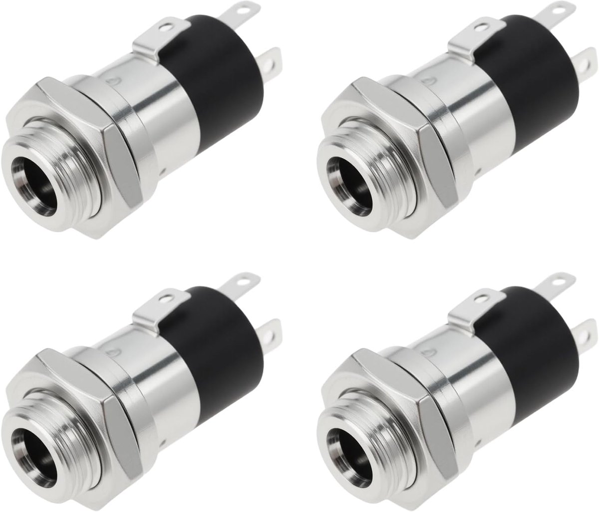 SnelShoppen - 4PCS 4-Pool Paneel Jack Socket 3.5mm voor Soldeer Assemblage, Betrouwbare Verbinding voor Audio, Video en Elektronische Toepassingen
