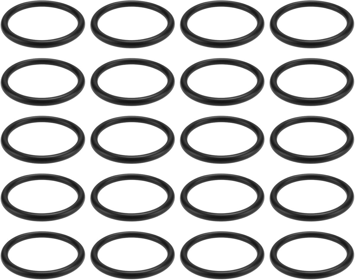 SnelShoppen - 20 Stuks Nitril Rubber O-Ringen 34x28x3mm voor 38mm Badkamer Afvoer, Keuken, Dichtingen, Universeel, Waterdicht
