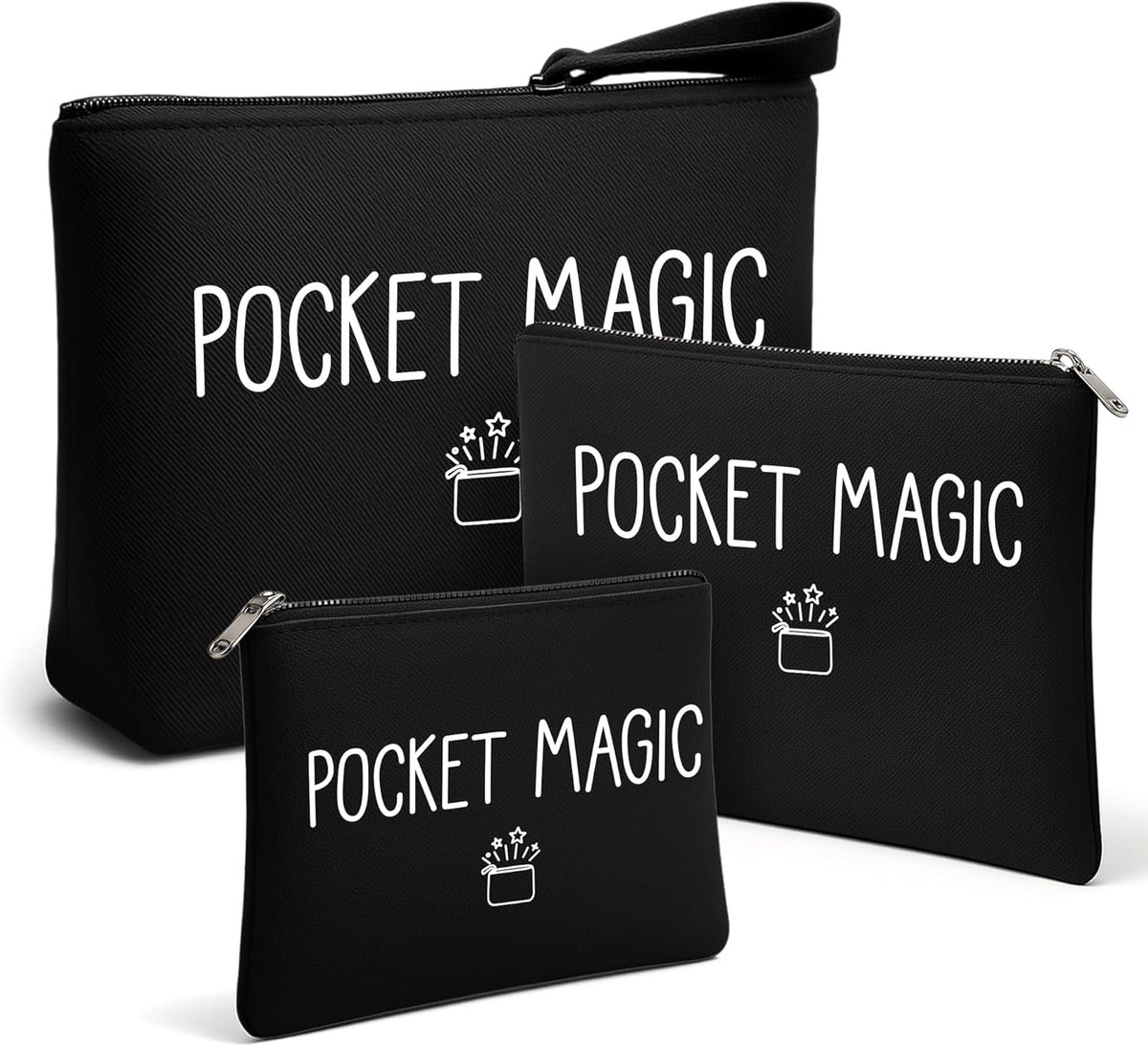 SnelShoppen - 3-delige kleine cosmetica tas, make-up tas, toilettas voor vrouwen, waterdicht, roze, ideaal voor reizen, feest, en dagelijks gebruik