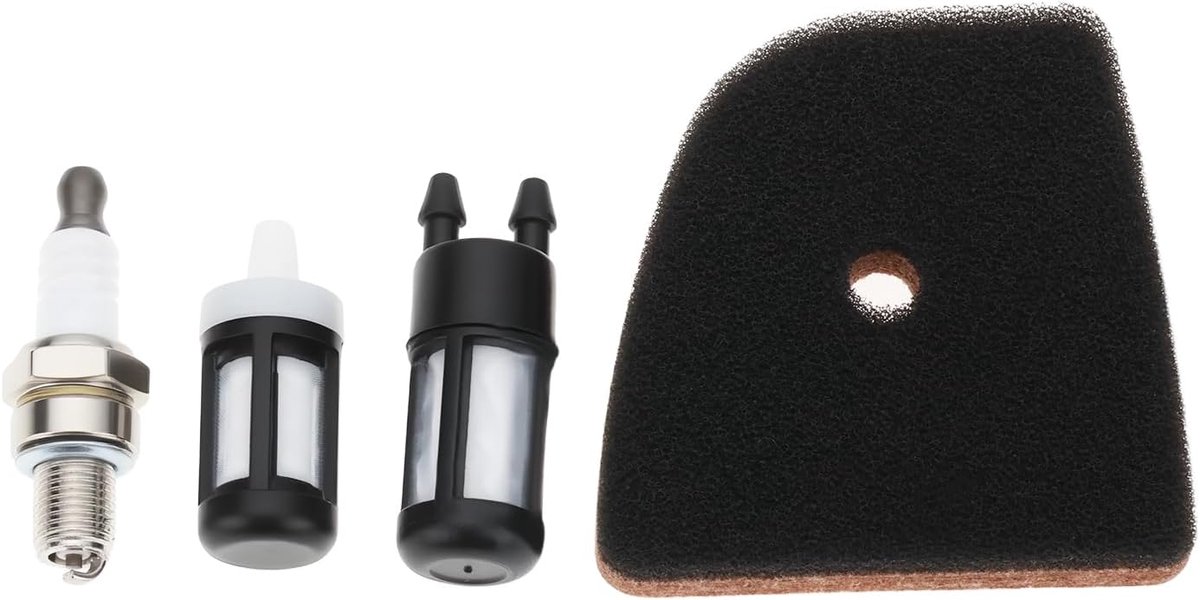 SnelShoppen - 1 Set Luchtfilter Brandstoffilter Bougie Reparatieset voor Grasmaaier, Compatibel met Stihl HL91C HL92C HL94C, Hoogwaardige Filters voor