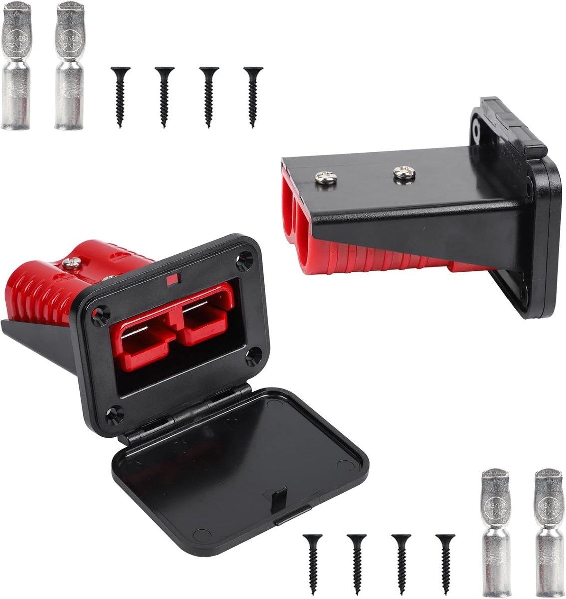 SnelShoppen - 175A Accu Stekker Snelkoppeling met Beschermkap, Hoogwaardige Stroomconnector voor Auto, RV, Boot, ATV, Truck, Tractor, Kabellift, Trail