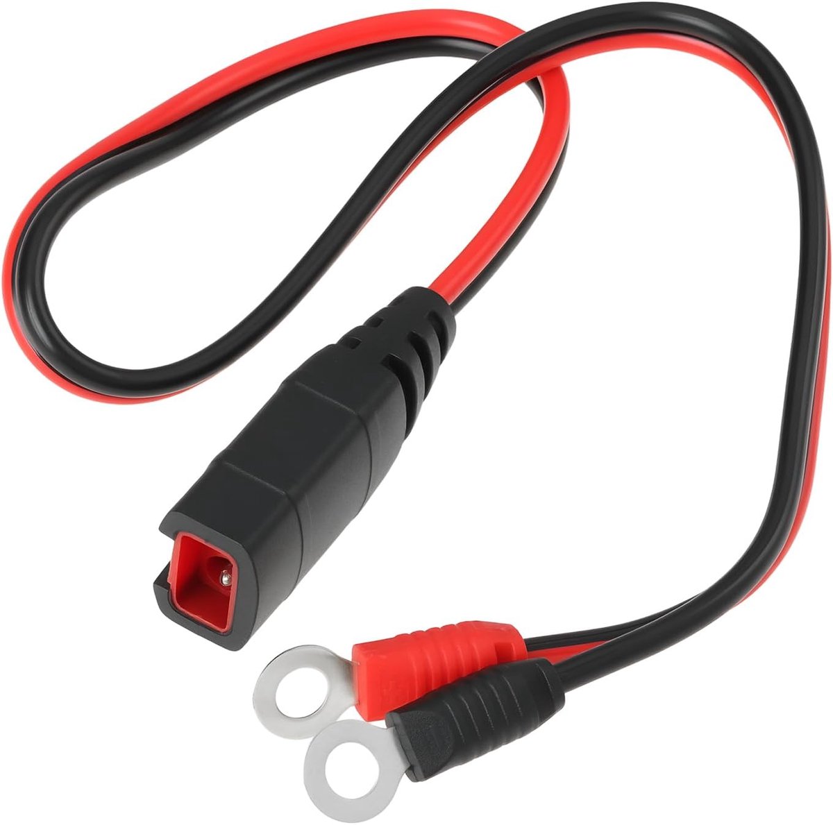SnelShoppen - M6 Ring Terminaal Accu Oplaadkabel Adapter 50cm 16AWG Geschikt voor Motorfiets Scooter Auto Boot Voertuig Stroomverbinding