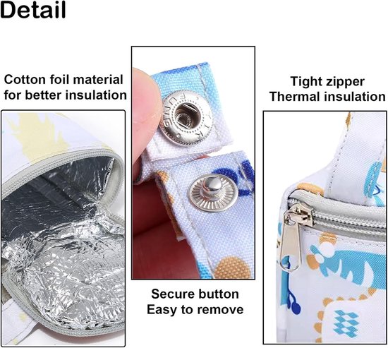 2 stuks thermozakken voor babyflessen, thermozakken voor babyflessen, thermozak om op te hangen voor babyflessen, met - ShopVlot — afbeelding 3