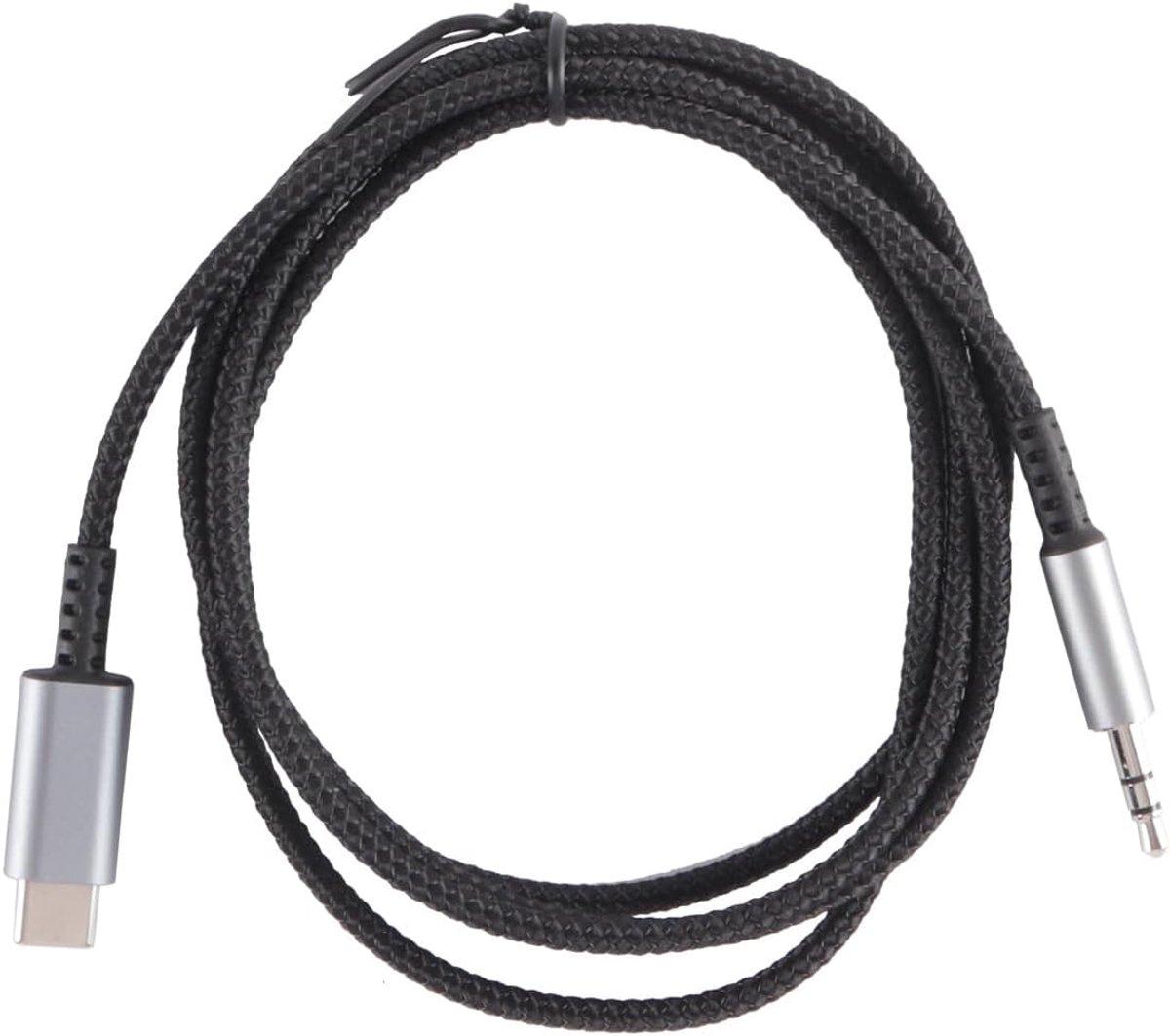 SnelShoppen - Alnicov AUX Audiokabel USB-C naar 3.5mm voor Auto Speakers, Hoofdtelefoon - Dubbel Gevlochten Nylon, 1.5m - Ideaal voor Muziek onderweg