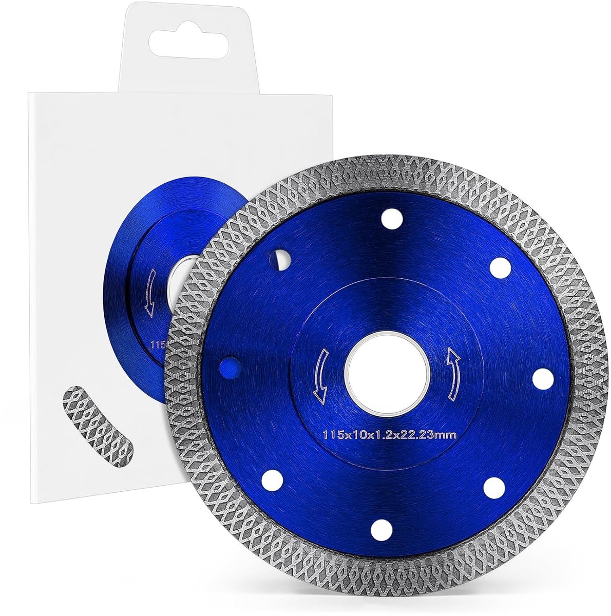 SnelShoppen - Flintronic Diamant Snijdisc 115 mm, Extra Dun, Universele Snijdisc voor Beton, Graniet, Steen, Metselwerk, Baksteen, Nat of Droog Snijde