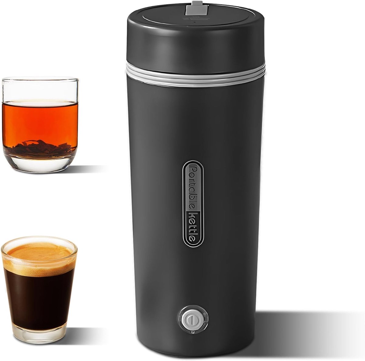 SnelShoppen Draagbare Elektrische Waterkoker 350ml Compact Reisketel voor Snel Koken RVS Automatische Uitschakeling voor Thuis en Kantoor (EU Stek