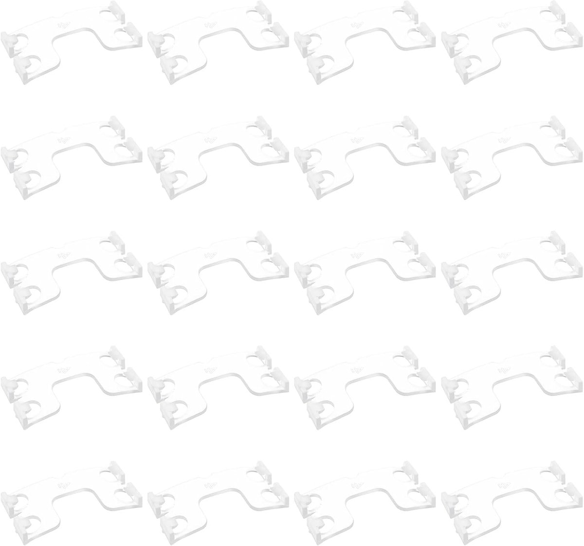 SnelShoppen - 20 Stuks Venetiaanse Jaloezie Clips voor Metaal of Plastic Jaloezieën tot 25mm Breed - Duurzaam Plastic - Ideaal voor Huishouden en Kant