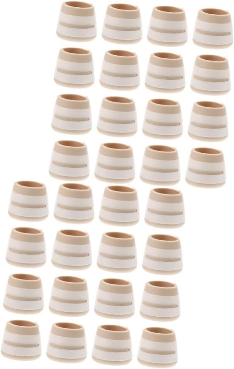 Tafelpoten Vloerbeschermers - Stoelpootdoppen Meubelpads - Vloeren Beschermen - Zelfklevend Flexibel Siliconen - 32 Stuks - Wit en Koffie