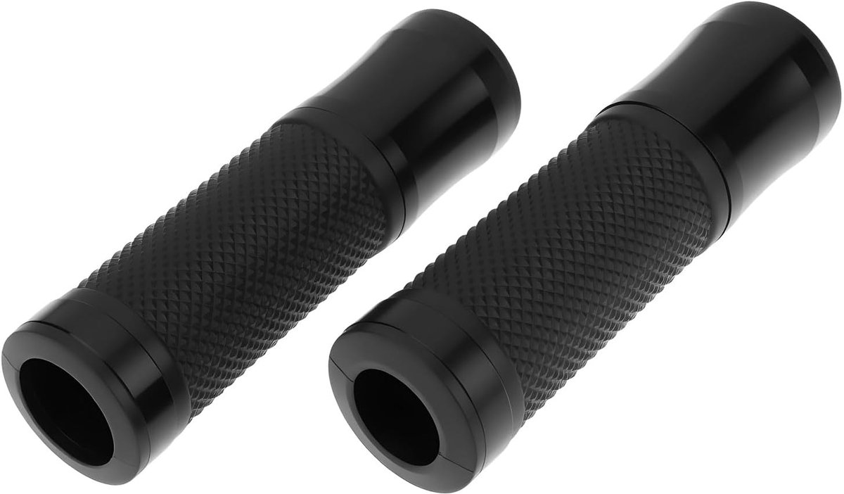 SnelShoppen - 2Pcs Motor Handvatten Aluminium & Rubber 22mm 25mm Voor Honda & Suzuki - Comfortabel & Antislip - Vervangingshandvatten voor Motorrijder
