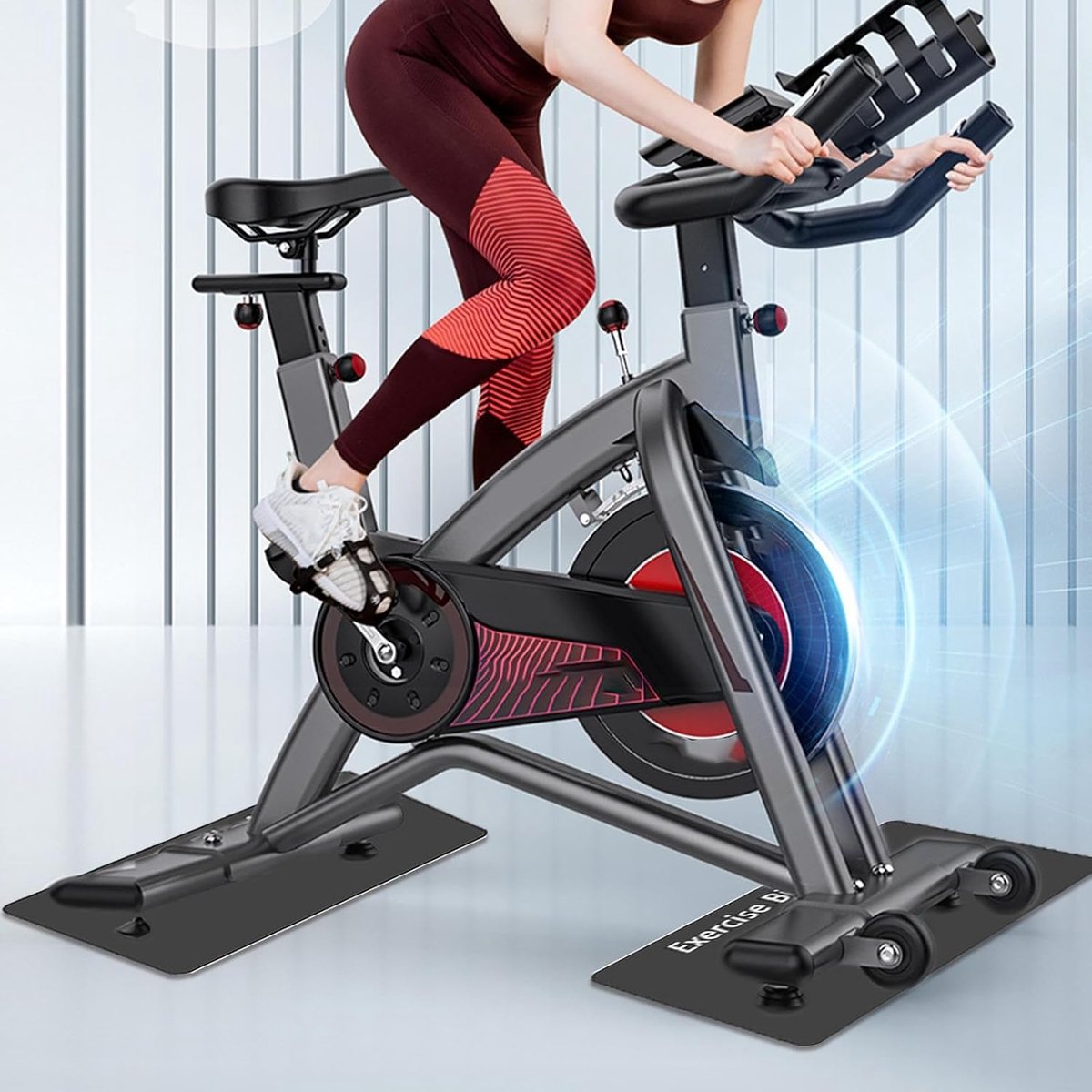 Fietsmat Set - Vloerbeschermer Hometrainer - Thuis Trainen - Antislip Ondergrond - 2 stuks 3 mm - Multicolor