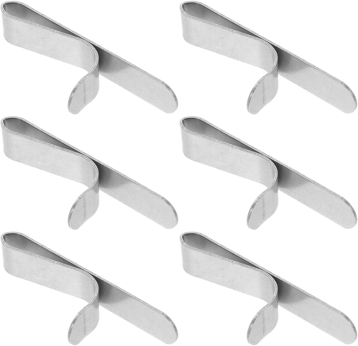 SnelShoppen - 6 Stuks RVS Mousse Ring Clips, Uitbreidbare Cake Ring Bevestigingsclips, Bakaccessoires voor Taart, Muffins, Koekjes, Desserts, Zilver