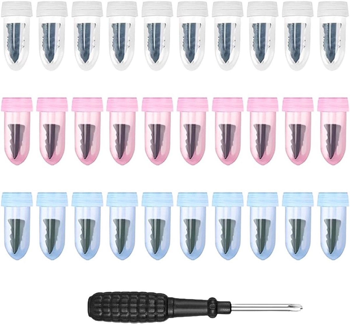 Vacuüm bandenreparatie - Reparatieset banden - Noodreparatie onderweg - 30 stuks diverse maten - 15 x 10 x 2 cm