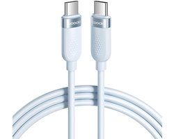 USB C naar USB-C Kabel 60W 2M, Flexibele Oplaadkabel van Zacht Silicoon, Snelladen voor iPhone, MacBook en Galaxy S25