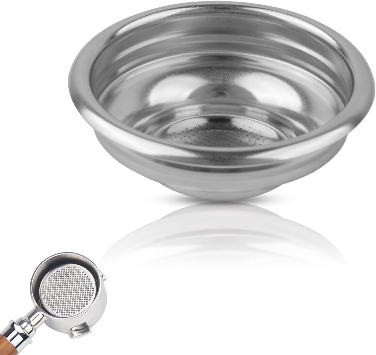 Herbruikbaar RVS Filtermandje 58mm voor 1 Kopje Koffie, Mesh Filter voor Espressomachine Accessoires, Perfect voor Koffieliefhebbers