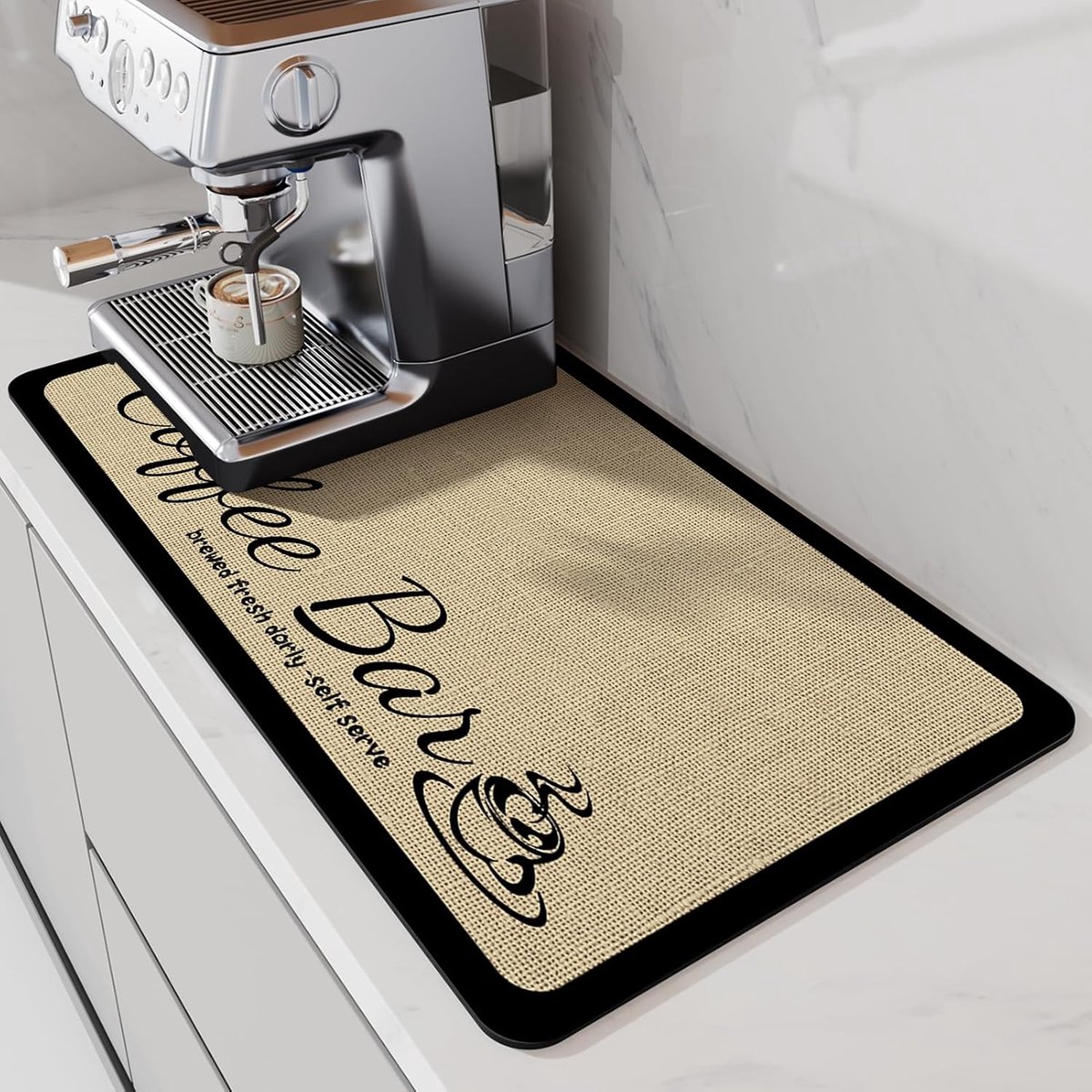 LIMNUO Coffee Mat Super Absorbent Dish Drying Mat Coffee Shop Accessories Match with Coffee Maker Coffee Maker Coffee - ShopVlot