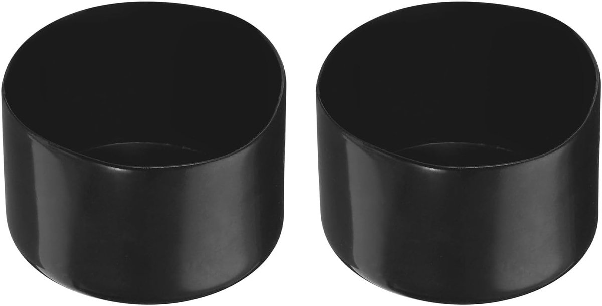 SnelShoppen - Draadbeschermer Rubber Eindkappen voor Schroeven en Bouten - 3 9/16" (90mm) ID - Zwart - 2 Stuks - Waterdicht en Antislip