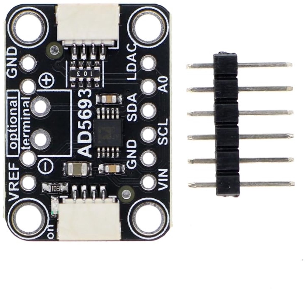 SnelShoppen - 16 Bit DAC Module, AD5693R 16-Bit Digitale-Analoge Converter Module met I2C Interface en Temperatuurcompensatie
