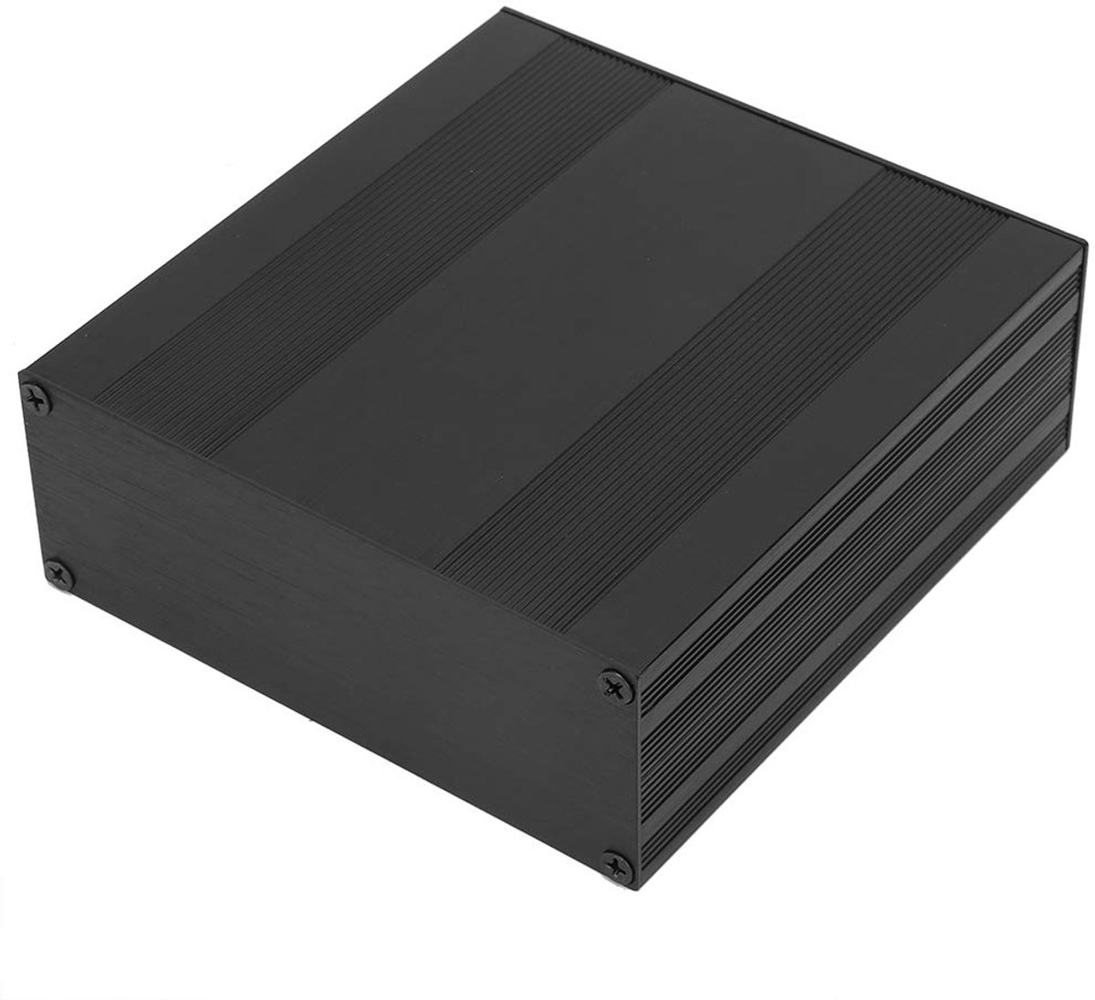 Elektronische projectdoos 54x145x150mm - zwarte aluminium behuizing - zelf te assembleren - geschikt voor DIY projecten - ShopVlot