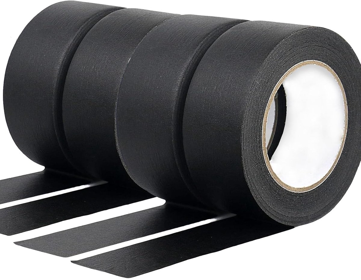 SnelShoppen - ZALUJMUS Multi-Surface Premium Maskingtape, Decoratie Schilderstape voor Kunstenaars 30m * 5cm, Zwart, Voor Schilderen, Verpakken, Bunde