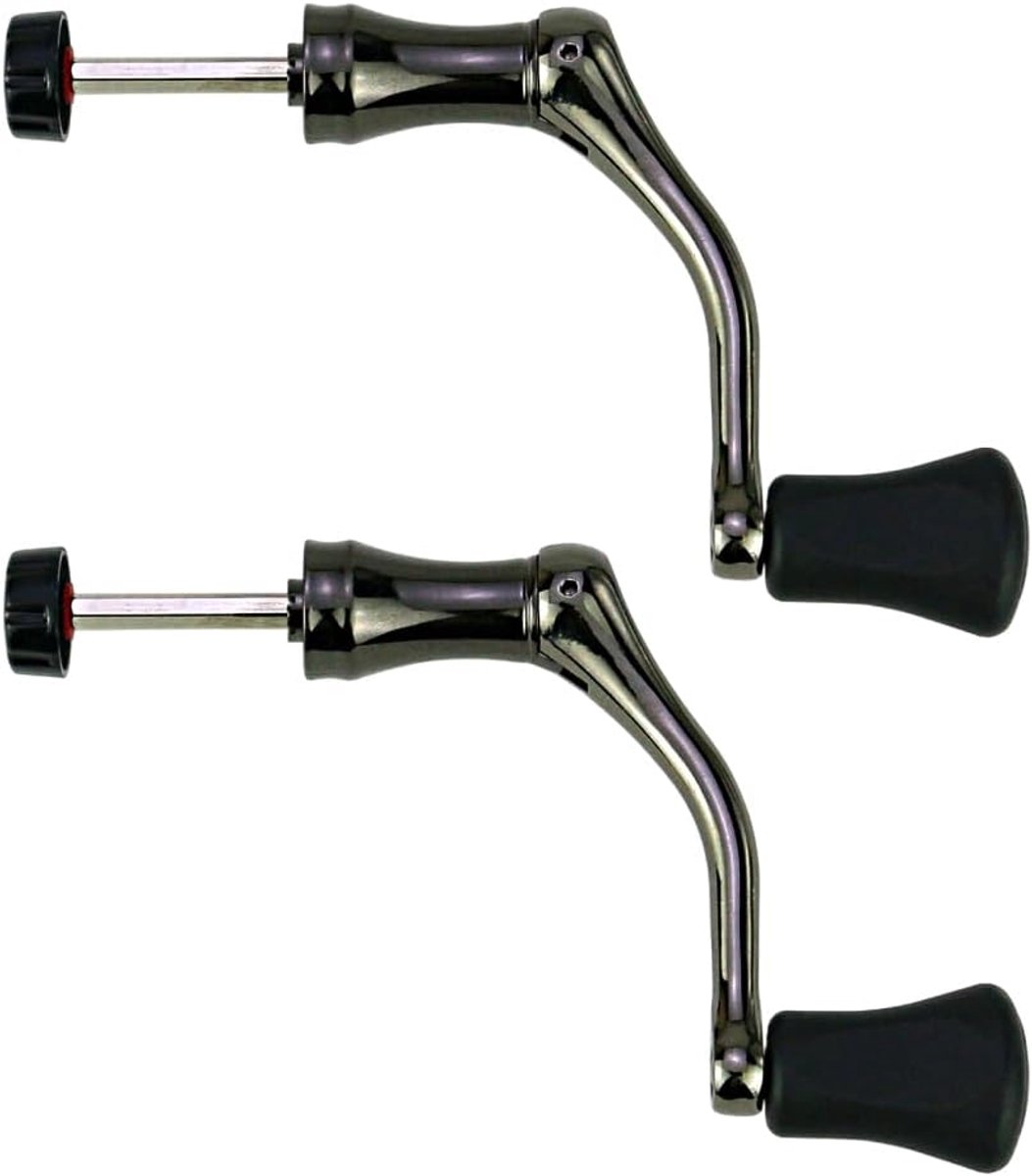 SnelShoppen - Visspinhengel Handvat, Links en Rechts Handig Metaal Rocker Arm Grip met Zachte Rubber Grip voor Viss reels Vervangingsonderdelen