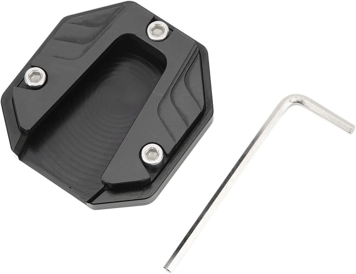 SnelShoppen - Motorfiets Zijstand Verlenger Platte, Aluminium Legering, Universele Zijstand Coaster, Versterkte Basis voor Motorfiets, Motoraccessoire