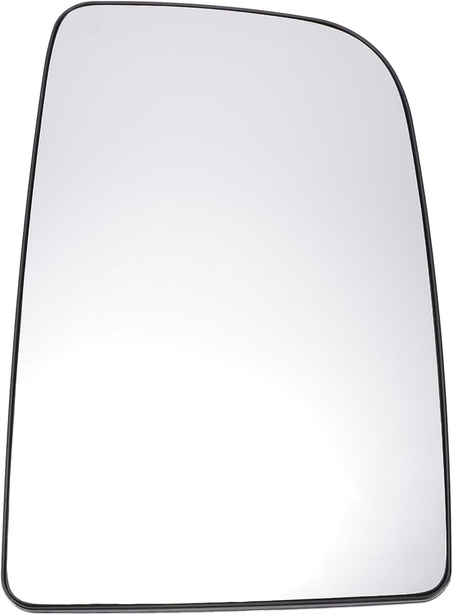 SnelShoppen - Vervangende Zijspiegelglas Rechts voor Mercedes Sprinter 2006-2011 en Volkswagen Crafter 2006-2011 - Convex - Wit - Inclusief Achterplaa