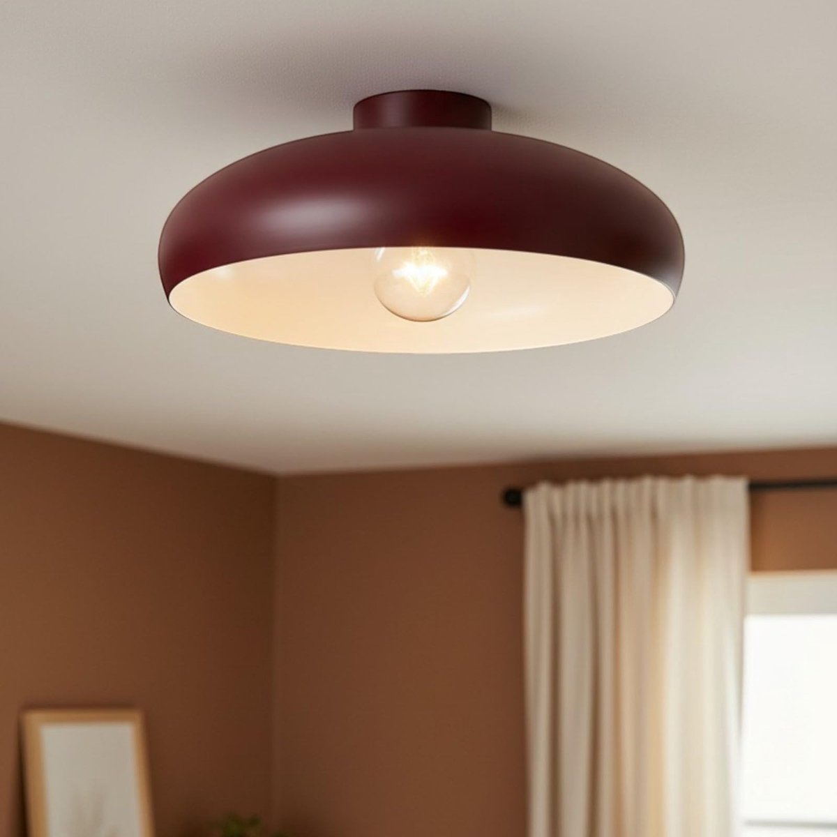 Bamyum Androa plafondlamp, keukenlamp Ø40 cm, plafondlamp E27, woonkamer, retro vintage slaapkamer